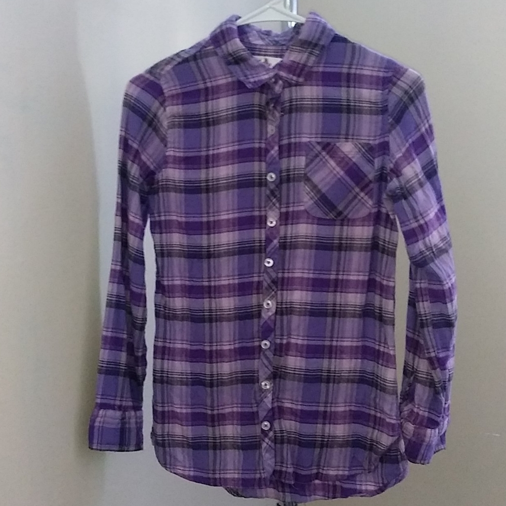 Justice flannel Aztec embroidered